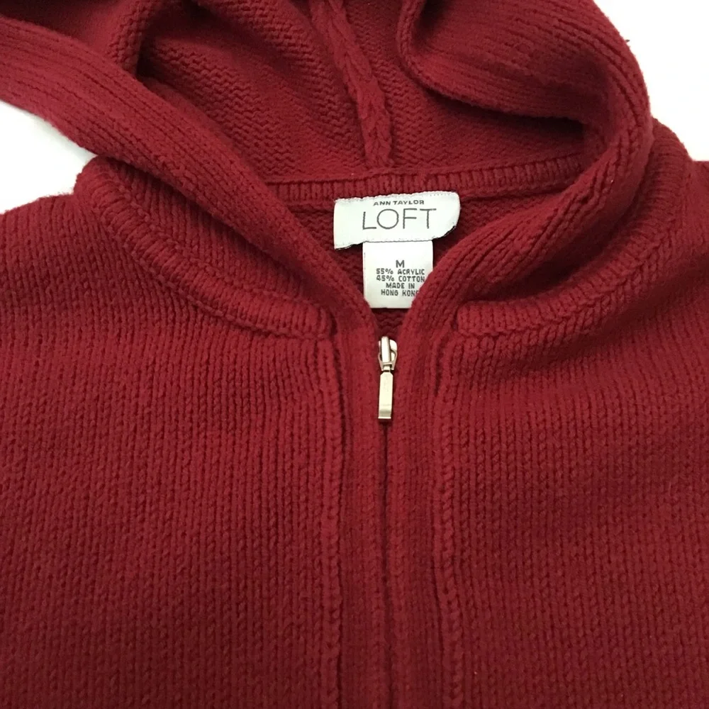 (Like New) Ann Taylor Loft Hooded Sweater - Picture 3 of 3